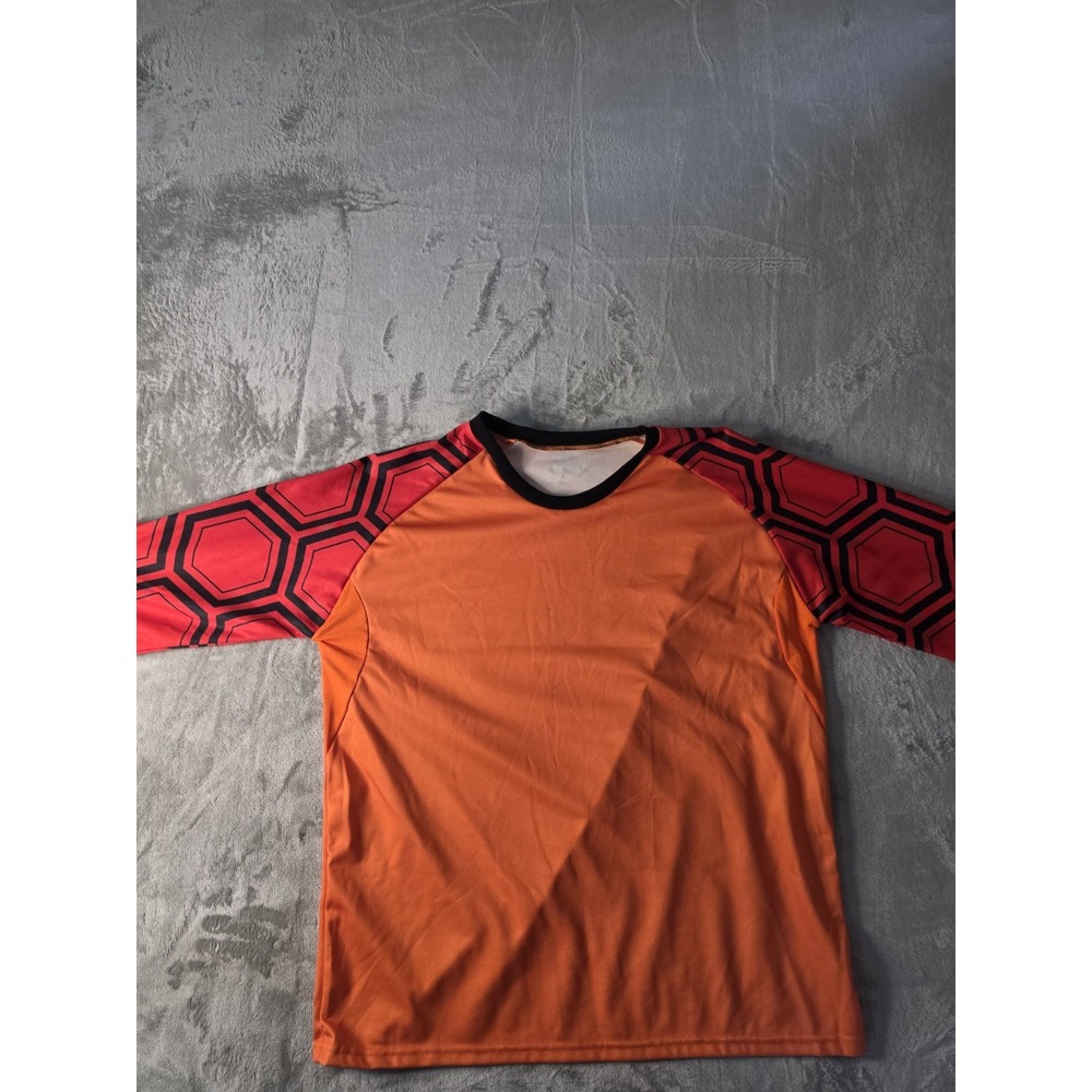 Brava Soccer Padded Jersey Adult Medium Orange Red Elbows Futbol